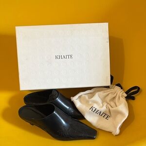 *SOLD* [NIB] KHAITE Black Madison Leather Mules // Size EU 38.5